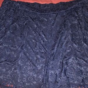 Navy Lace Shorts